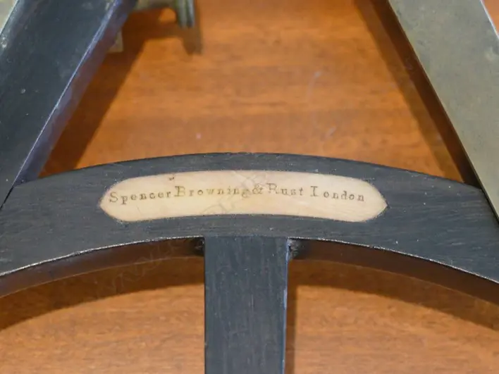 10-inch radius rosewood or ebony frame and limb octant Image 1++