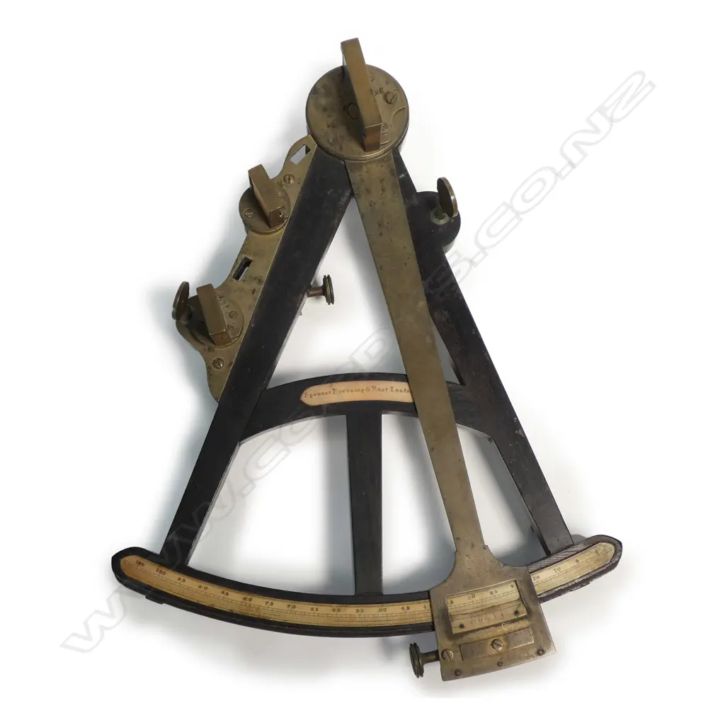 10-inch radius rosewood or ebony frame and limb octant Image 1++