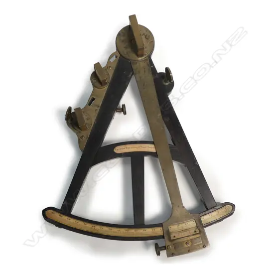 10-inch radius rosewood or ebony frame and limb octant