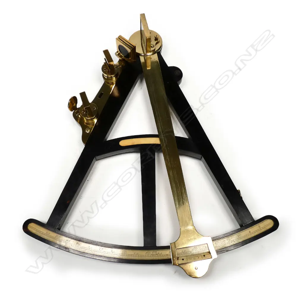 14-inch radius ebony frame and limb octant by Spencer Browning & Rust Image 1++