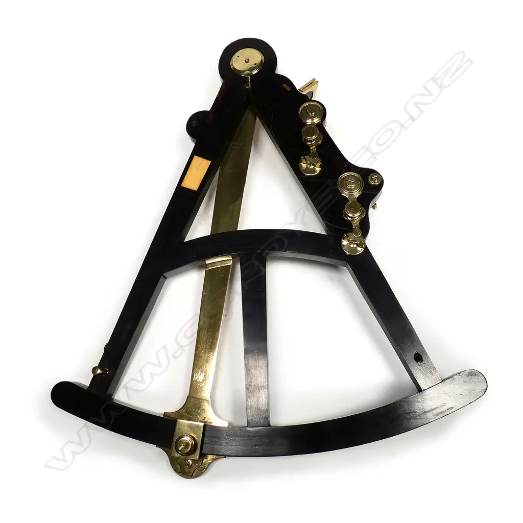 14-inch radius ebony frame and limb octant by Spencer Browning & Rust Image 1++