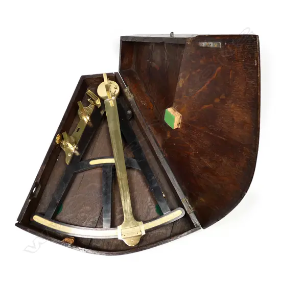 14-inch radius ebony frame and limb octant by Spencer Browning & Rust