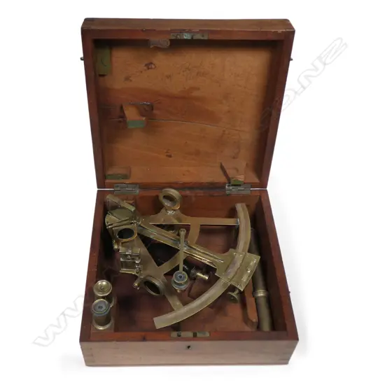 7-inch radius brass framed sextant