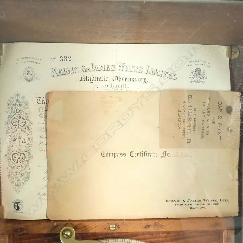 A Kelvin & James White Ltd 8-inch compass card Image 1++