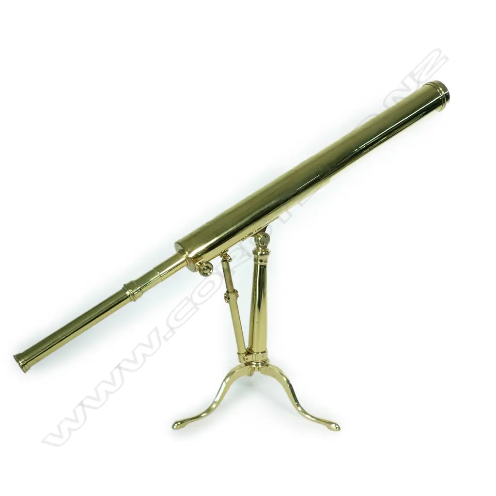 A 19thC brass library telescope Image 1++