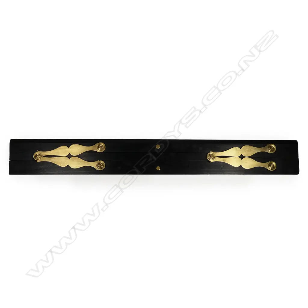 A 24-inch ebony three-bar parallel rule Image 1++