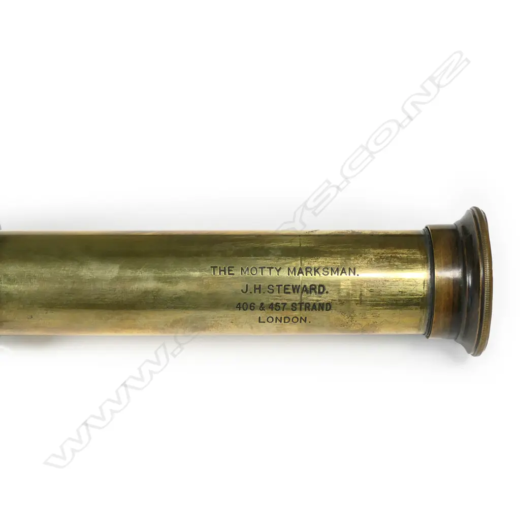 Three-draw brass telescope 'The Motty Marksman' by J.H.Stewart Image 1++
