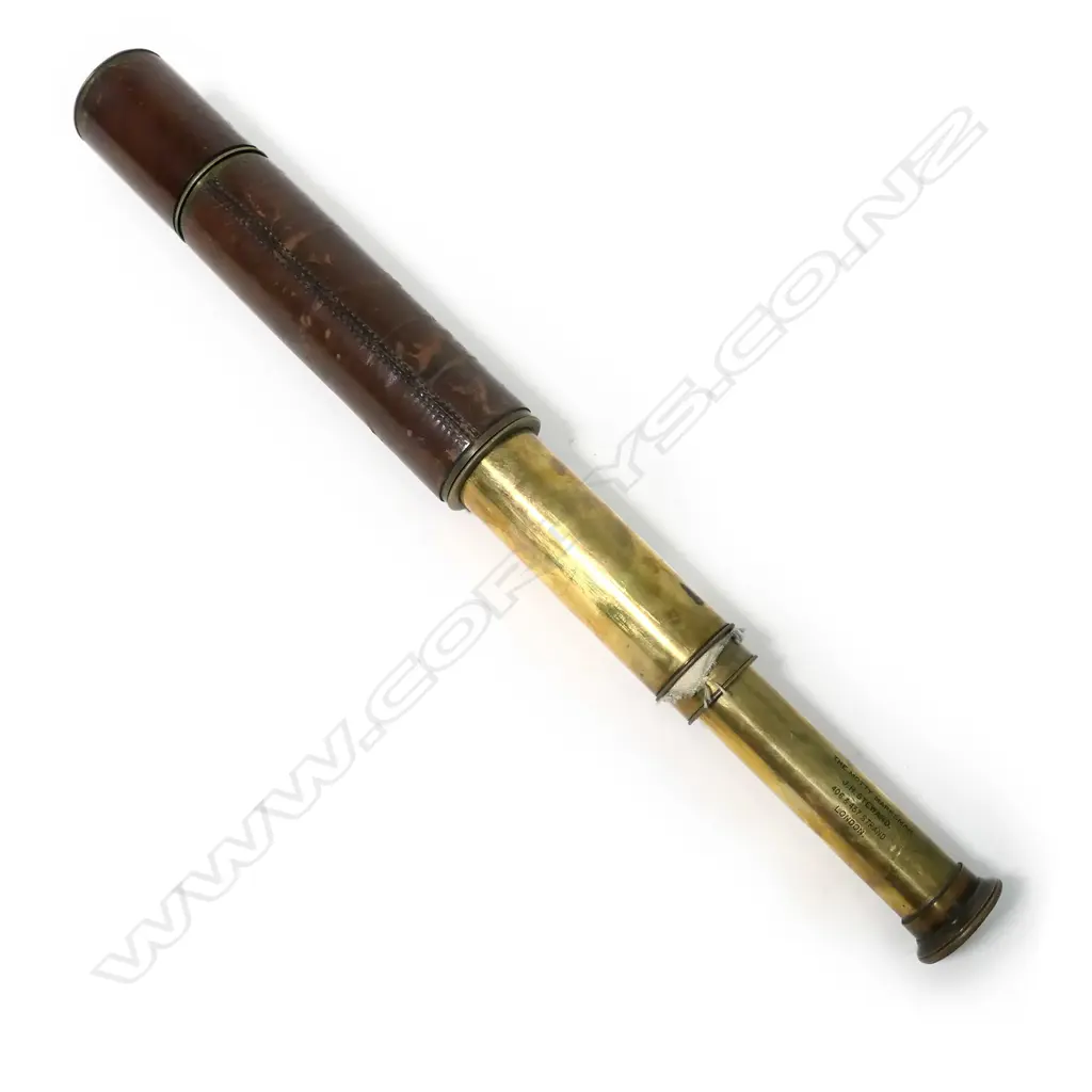 Three-draw brass telescope 'The Motty Marksman' by J.H.Stewart Image 1++