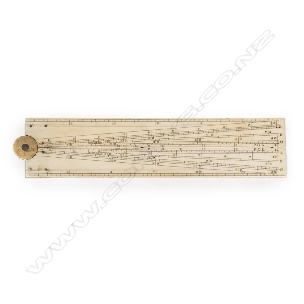 A c.1900 ivory 12-inch two-fold rule Image 1++