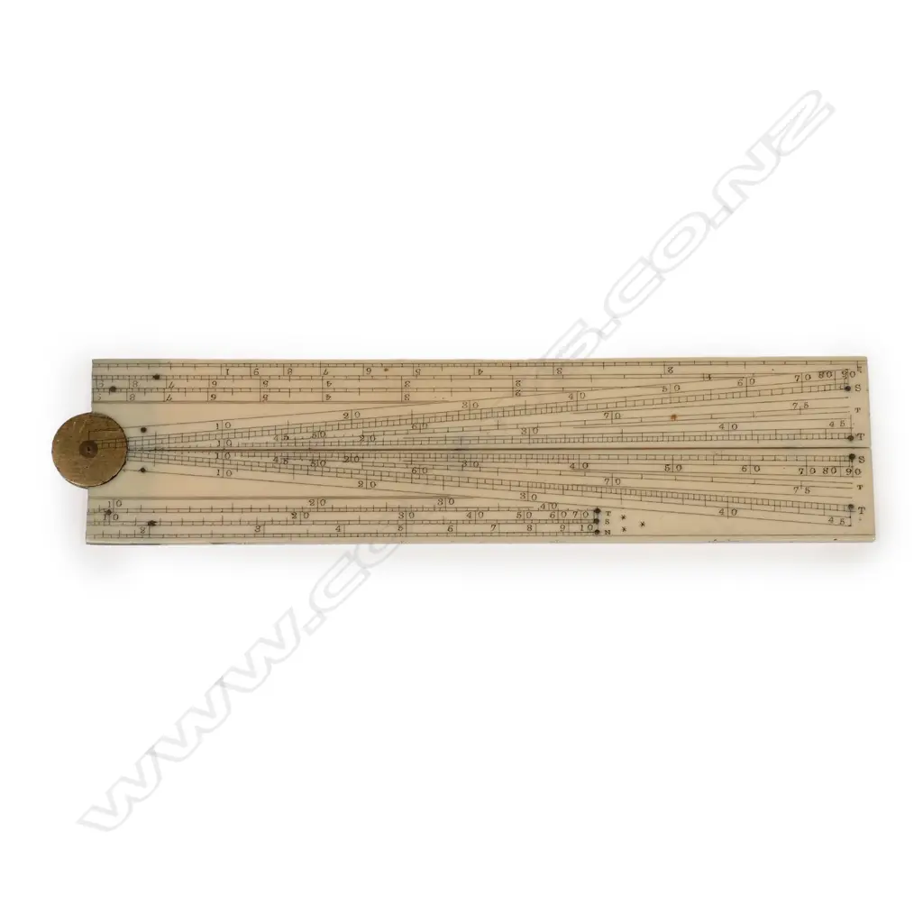 An Elliot Bros. early 20thC two-fold 12-inch ivory rule Image 1++