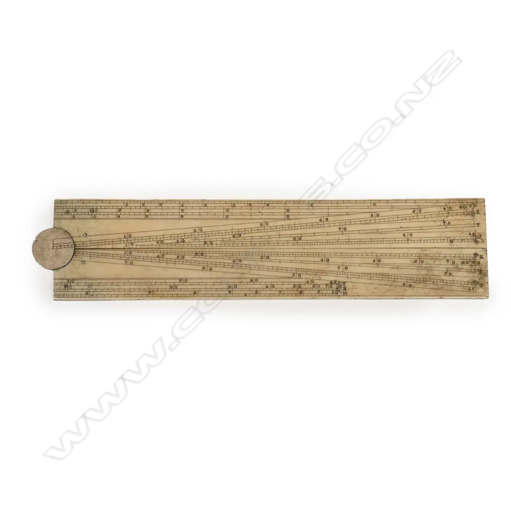 A c.1900 E.M.Clarke 12-inch two fold ivory rule Image 1++