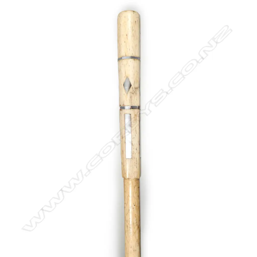 A 19thC whalebone walking cane Image 1++