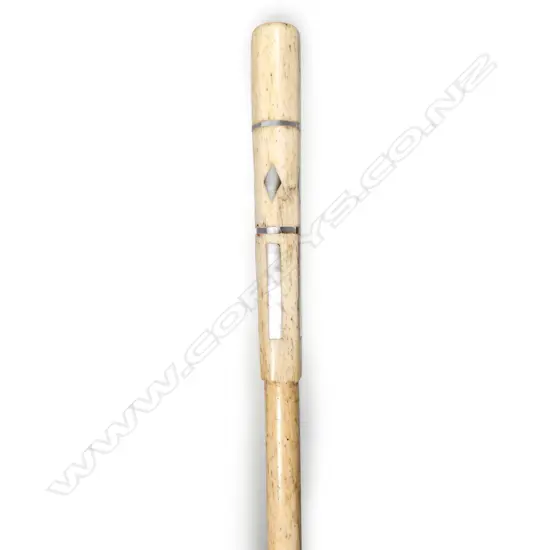 A 19thC whalebone walking cane