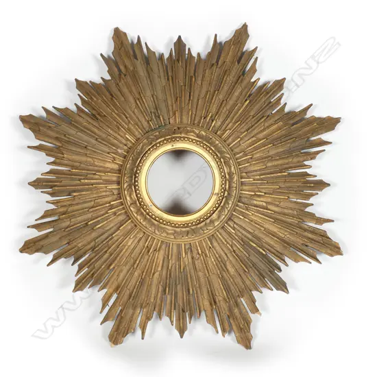 A c1900 gilt starburst framed