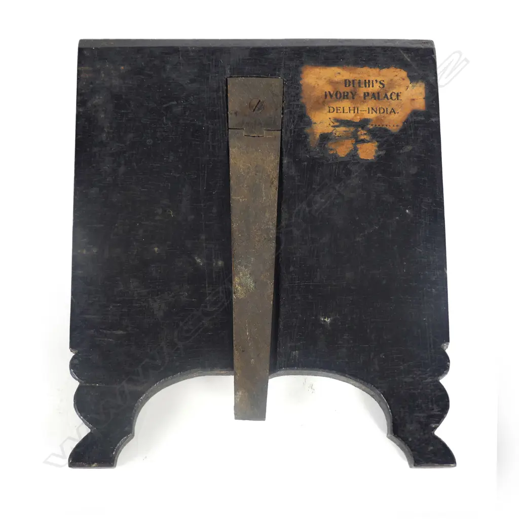 A 19thC Indian miniature painted on ivory of an elaborate palace interior Image 1++