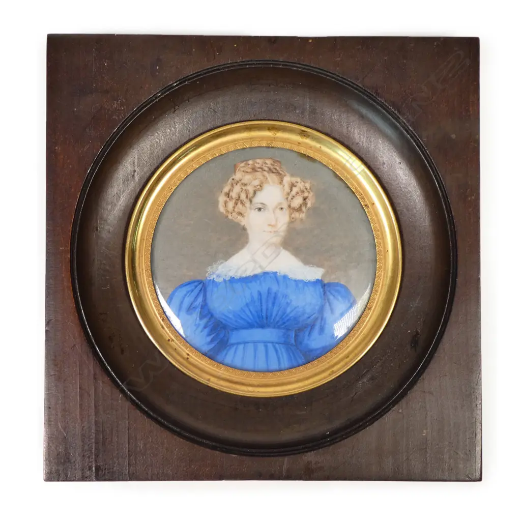 A 19thC hand painted portrait miniature Image 1++