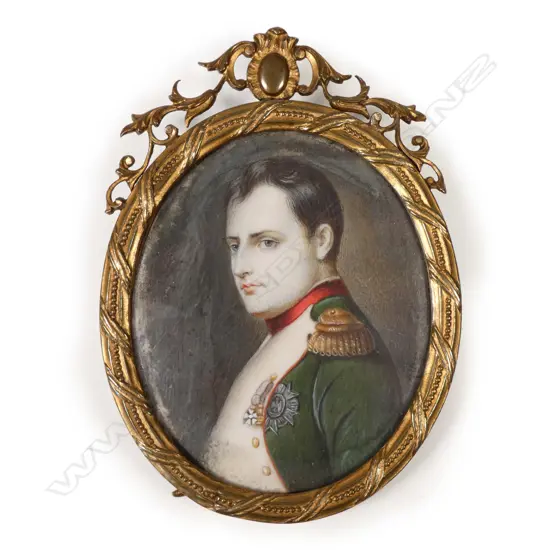 A hand painted portrait miniature