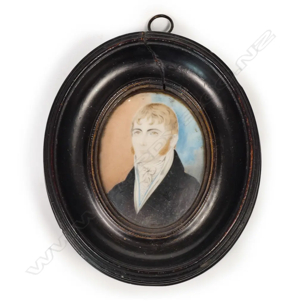 A Georgian hand painted portrait miniature Image 1++