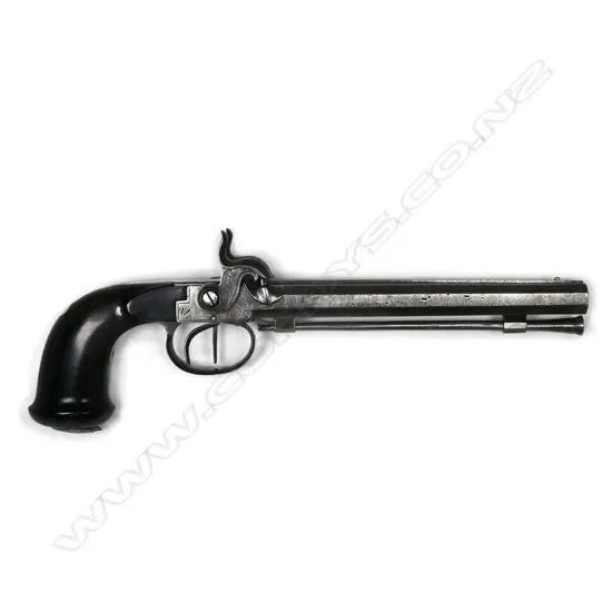 An early 19thC European double barrel pistol