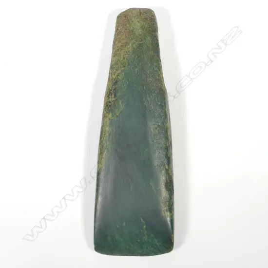 A good pre-European Maori pounamu toki (greenstone adze)