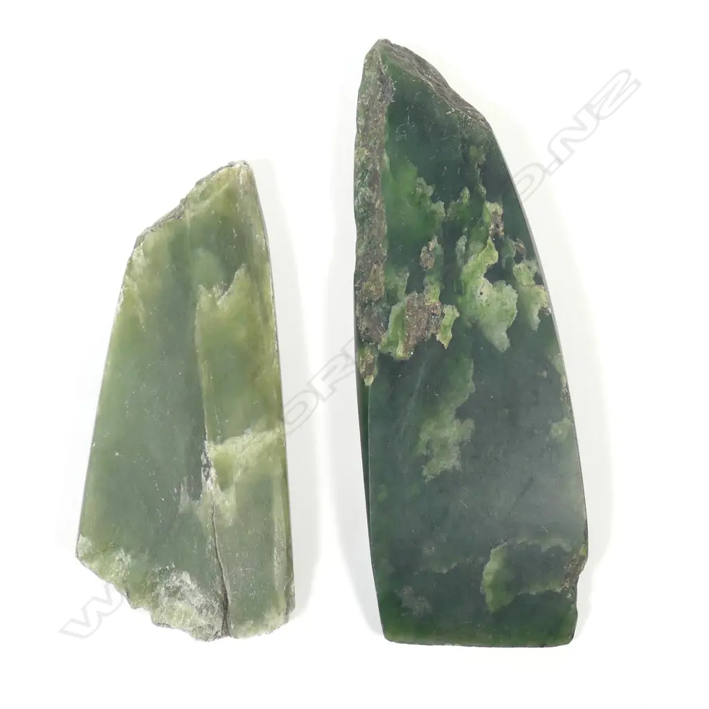 Two early Maori pounamu small toki Image 1++