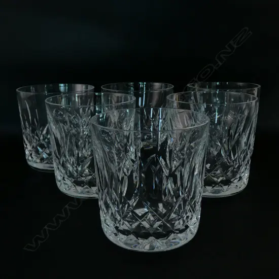 A set of six Waterford whisky tumblers