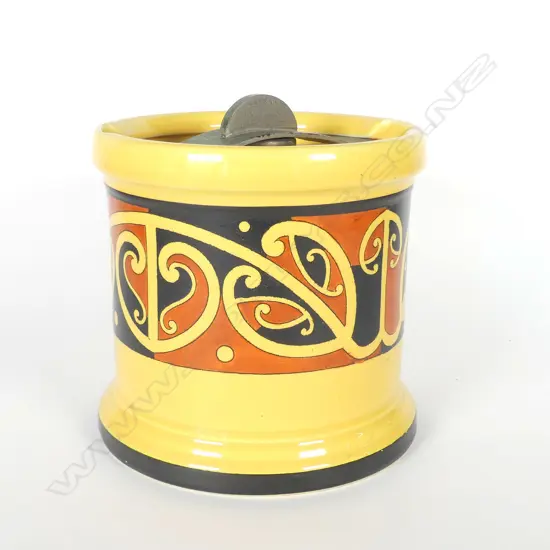 An uncommon Royal Doulton 'Maori Art' humidor