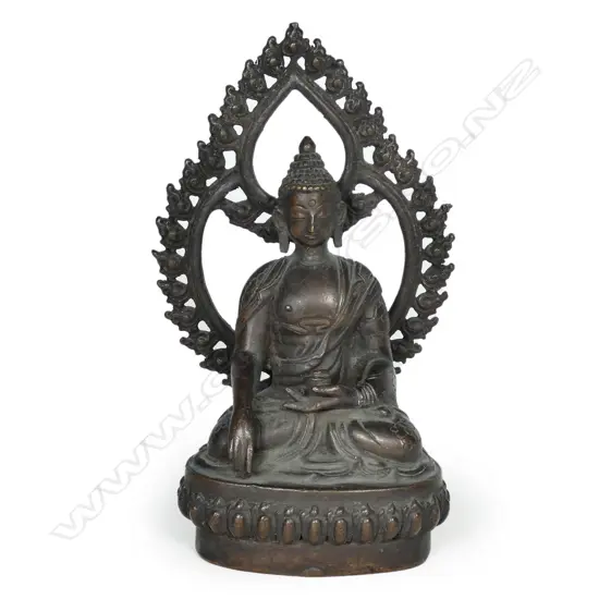 A small Sino-Tibetan bronze buddha