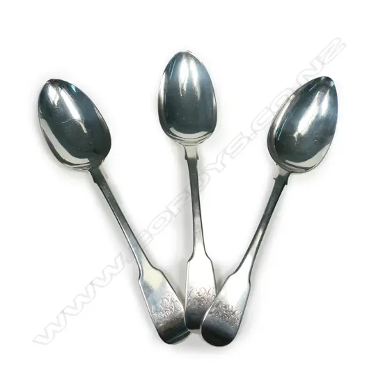 Three early 19thC silver tablespoons