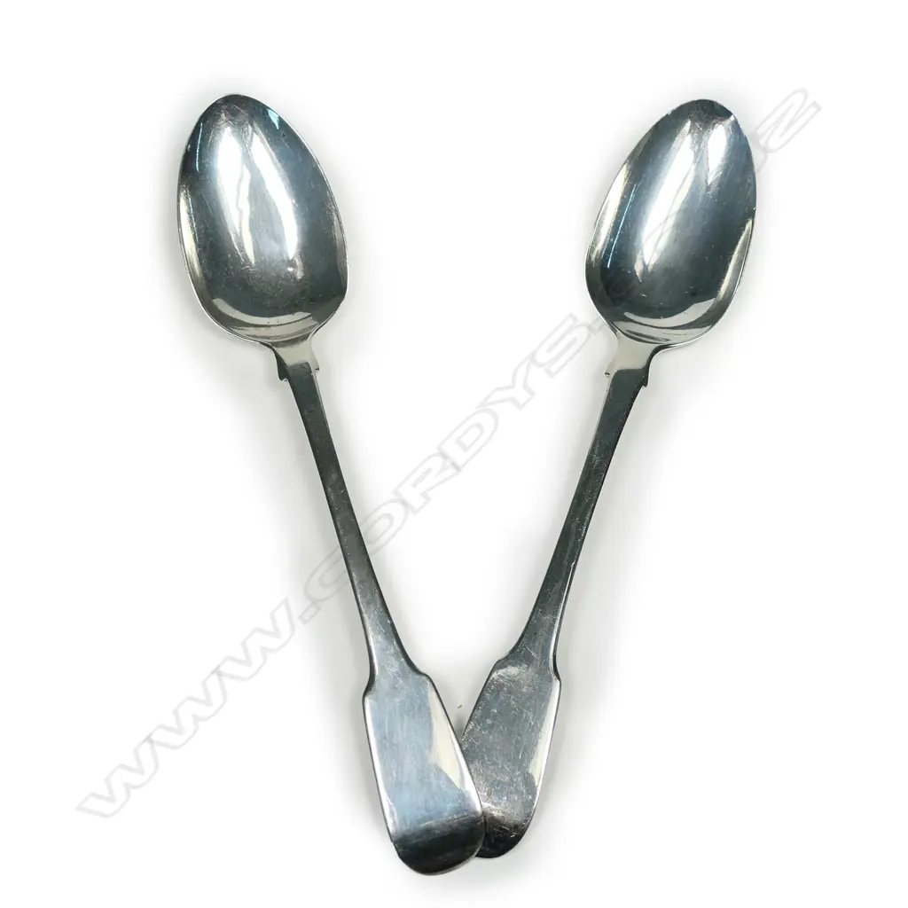 A pair of George IV silver tablespoons Image 1++