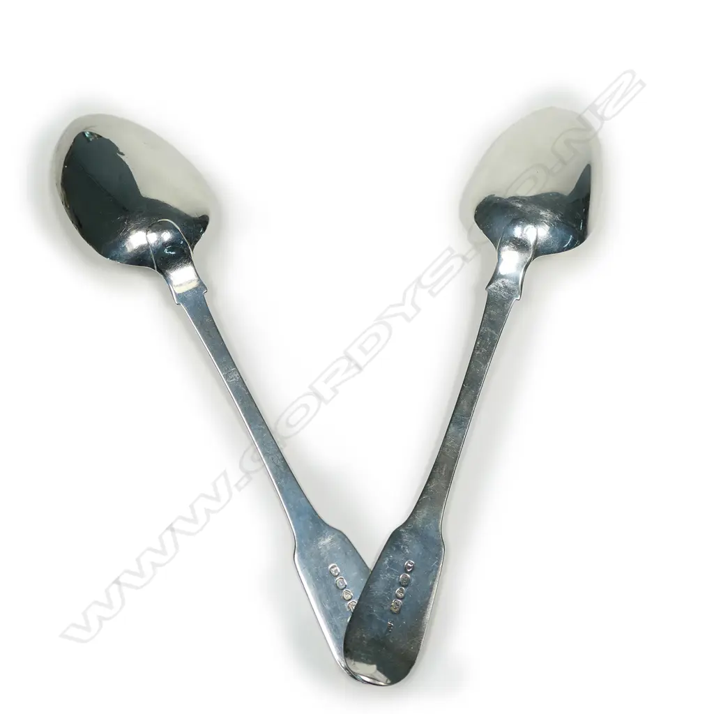 A pair of George IV silver tablespoons Image 1++