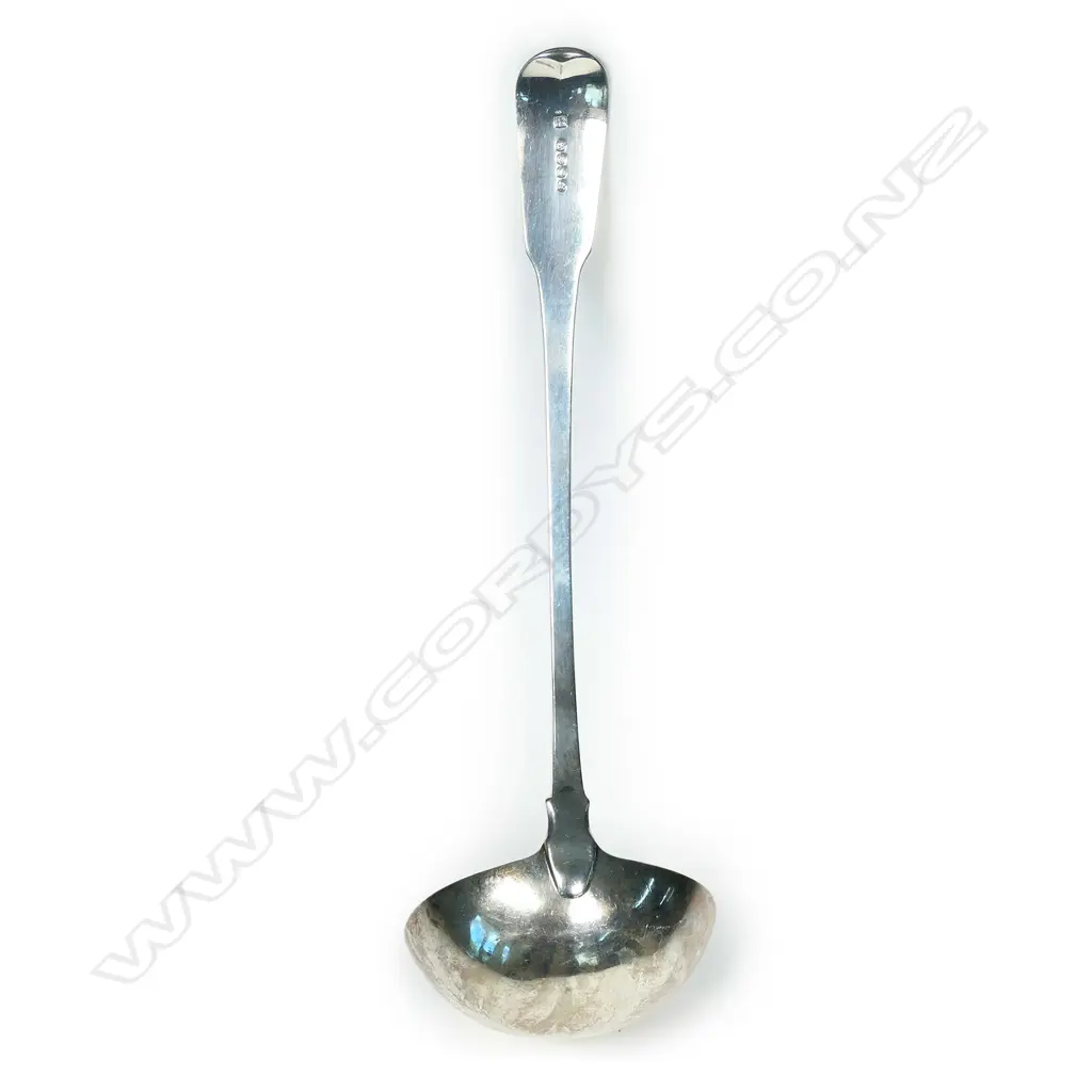 A George III silver soup ladle Image 1++