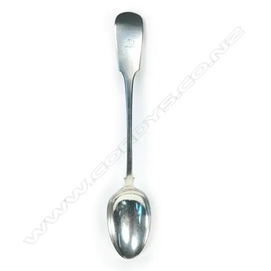 A George III silver serving spoon