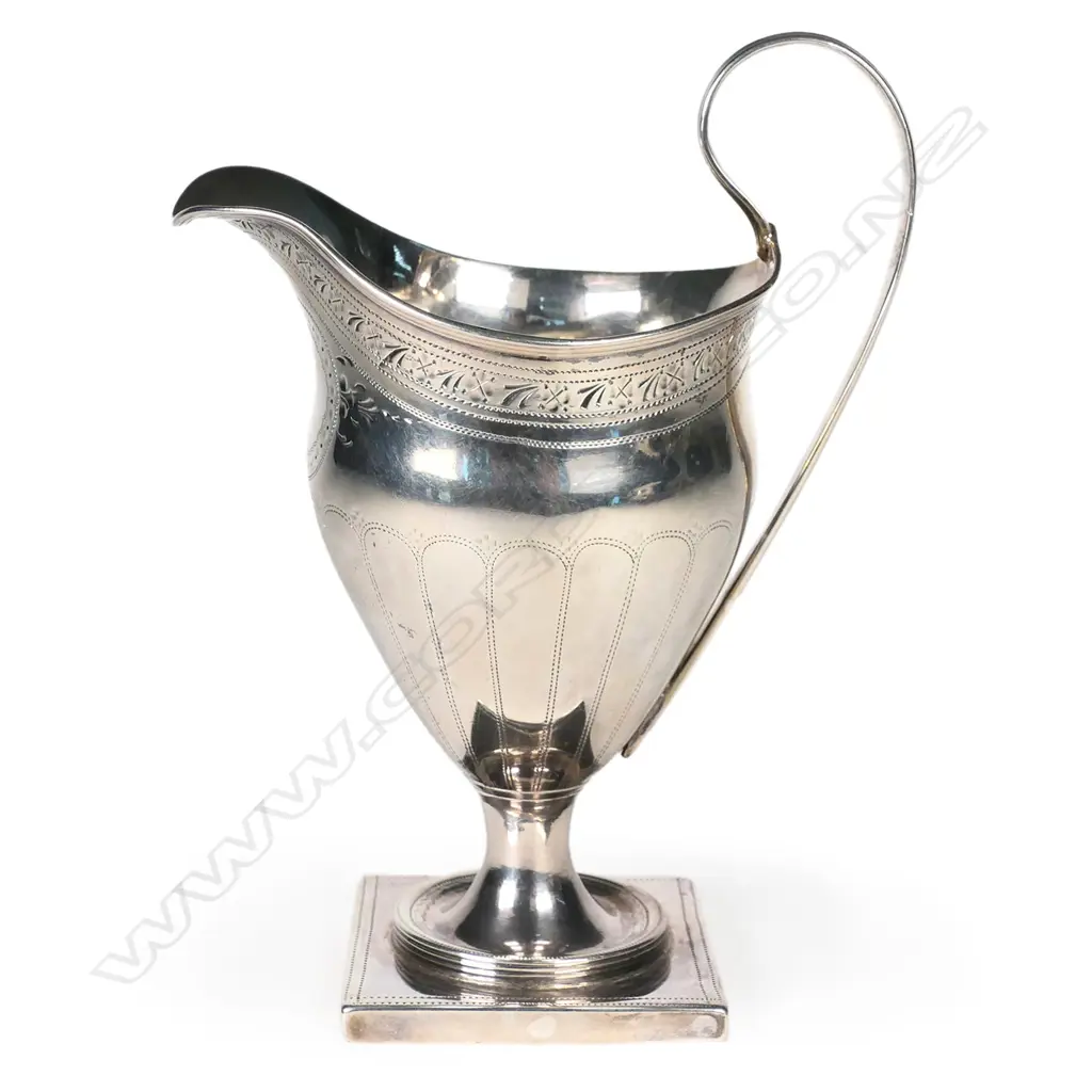 A George III silver pedestal cream jug Image 1++