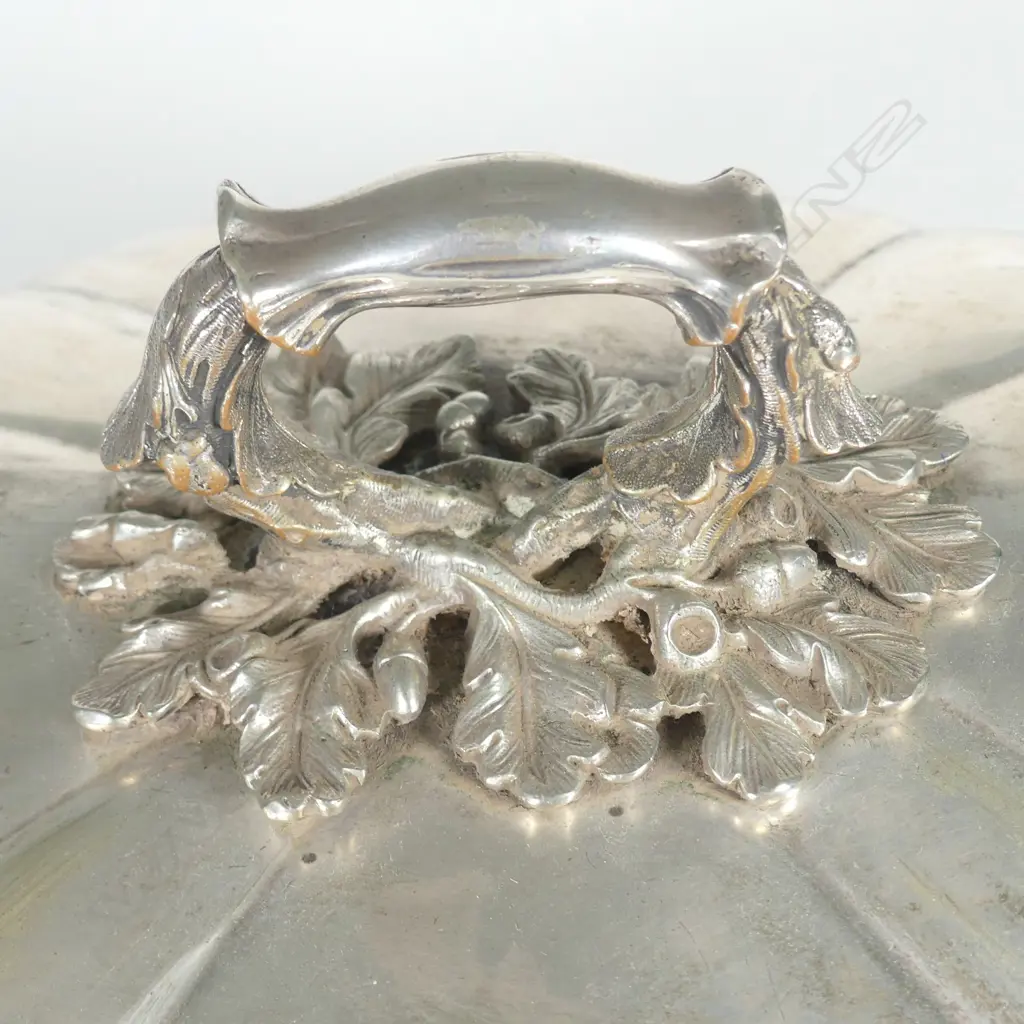 A Victorian silver plate game cover Image 1++