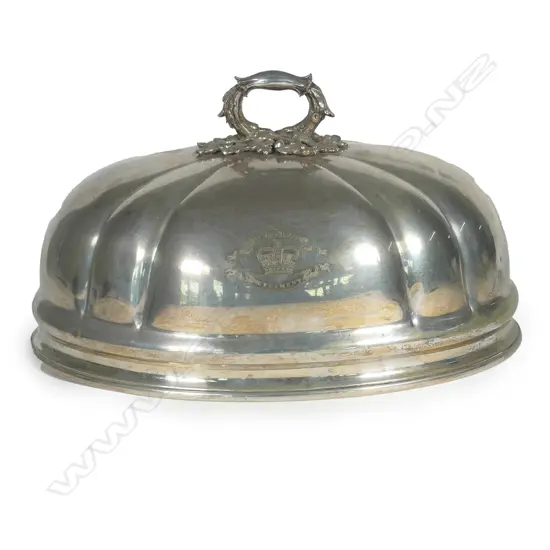 A Victorian silver plate game cover