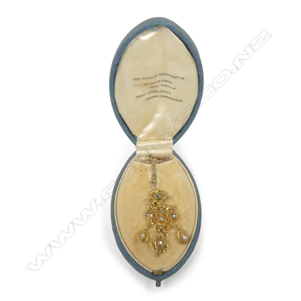 A Georgian 20ct gold and diamond pendant Image 1++