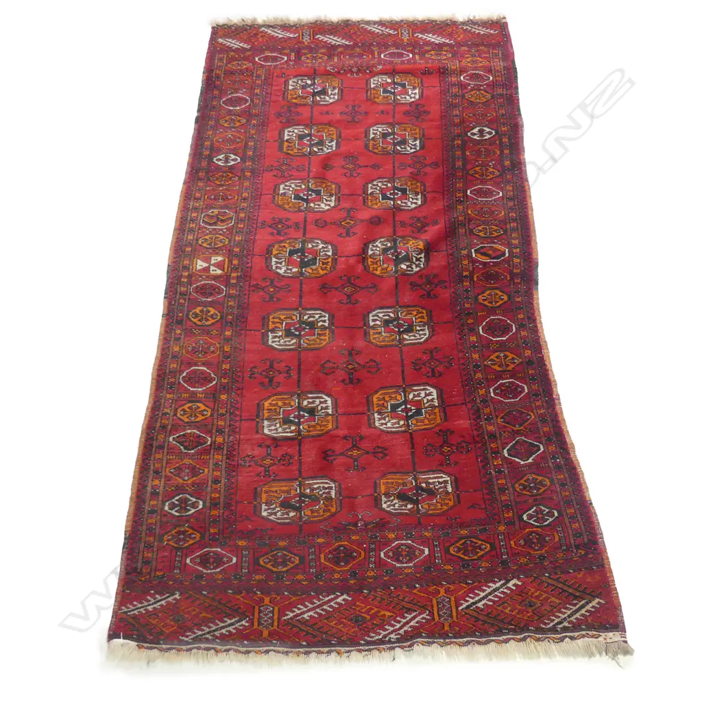 A hand-knotted small Bukhara runner Image 1++