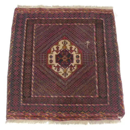 An all wool mixed weave Berjusta rug