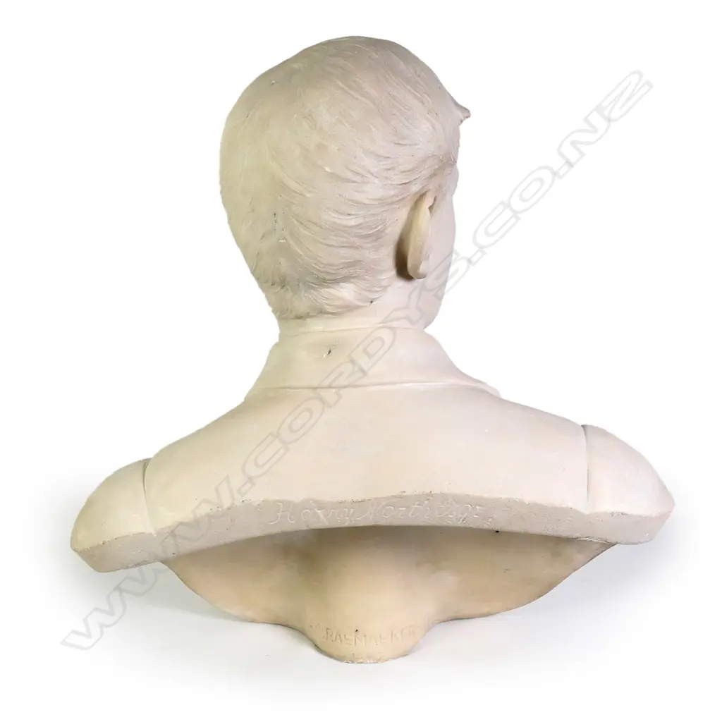 An early 20thC Carrara marble bust of the Englishman Harry North Esq Image 1++