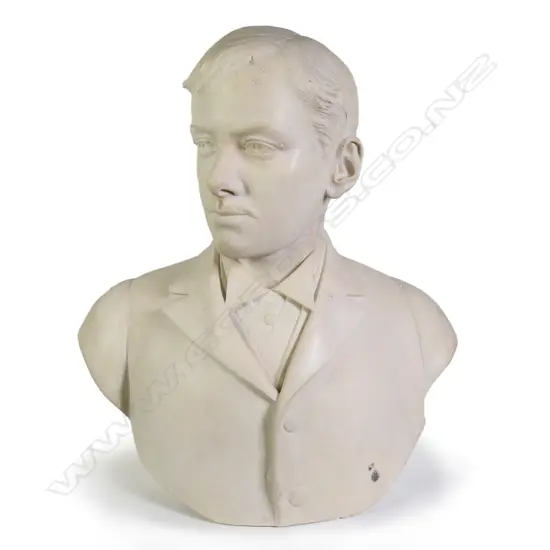 An early 20thC Carrara marble bust of the Englishman Harry North Esq