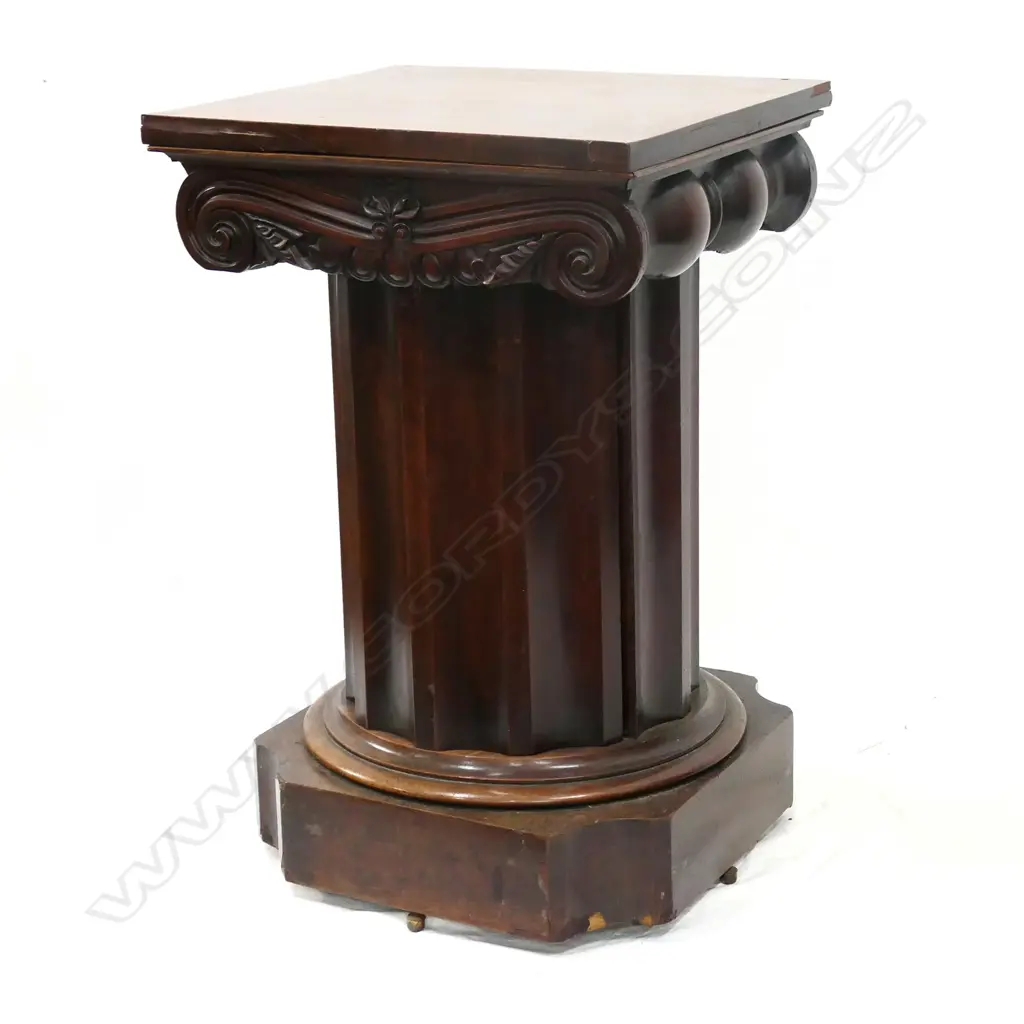 An unusual mahogany small cupboard and side table Image 1++