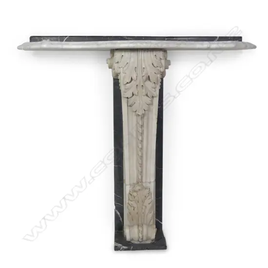 A marble console table