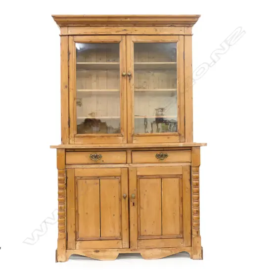 A Victorian pine bookcase chiffonier