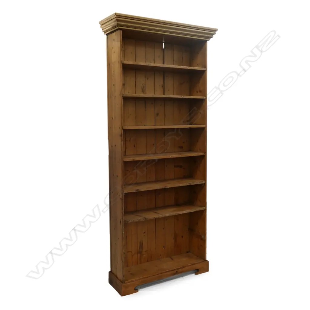 A 19thC pine tall bookcase Image 1++