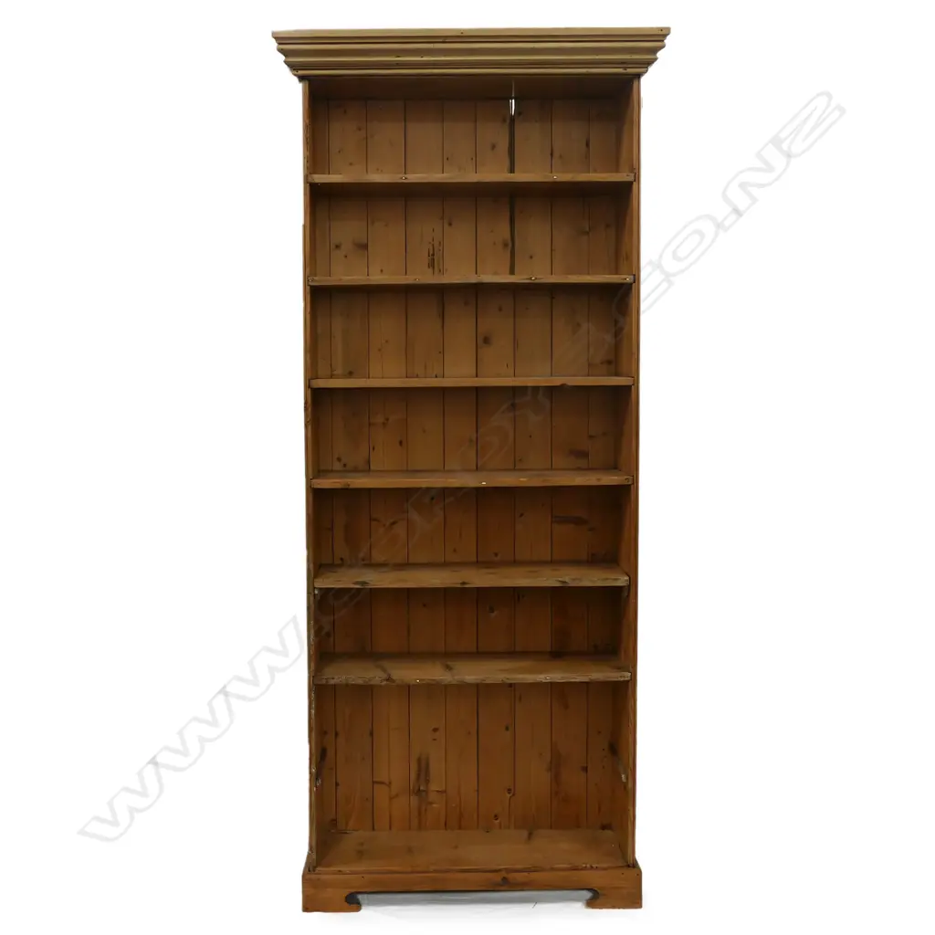 A 19thC pine tall bookcase Image 1++