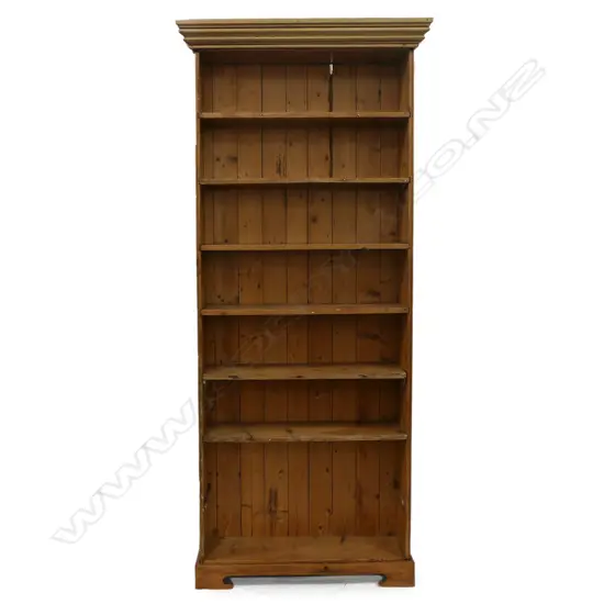 A 19thC pine tall bookcase