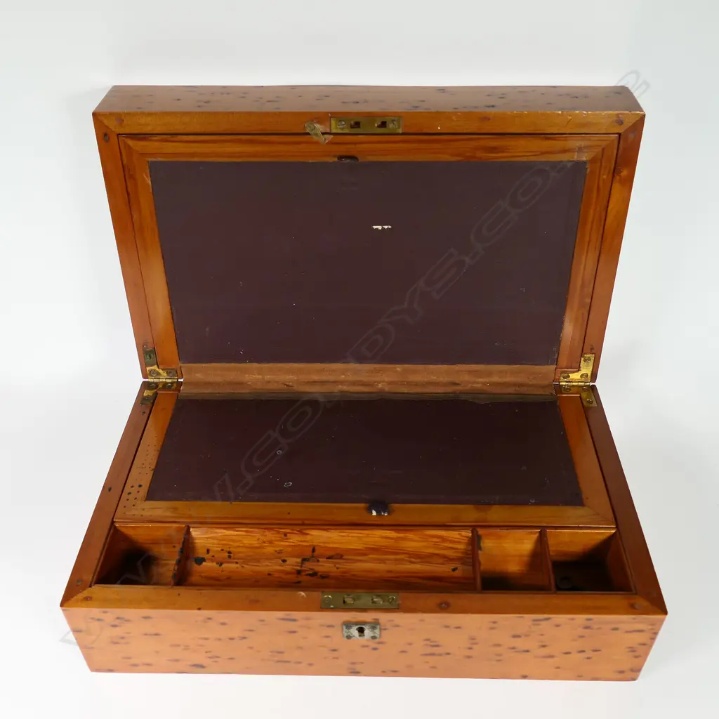 A quality New Zealand colonial burr totara writing slope Image 1++