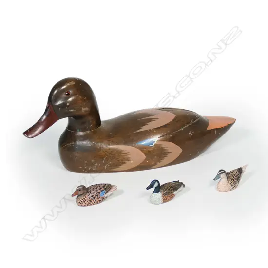A c.1950 15" wooden duck decoy
