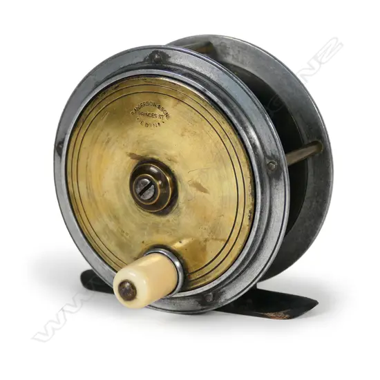 A c.1890 good example 3¼" Anderson & Sons fly reel